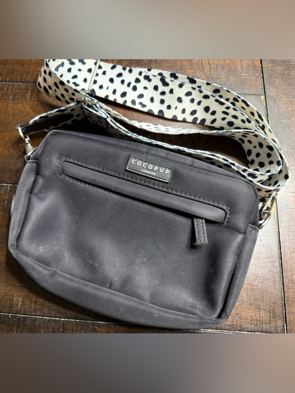 Cocopup Crossbody Belt Bag with Adjustable Removable Spotted Dalmatian Strap